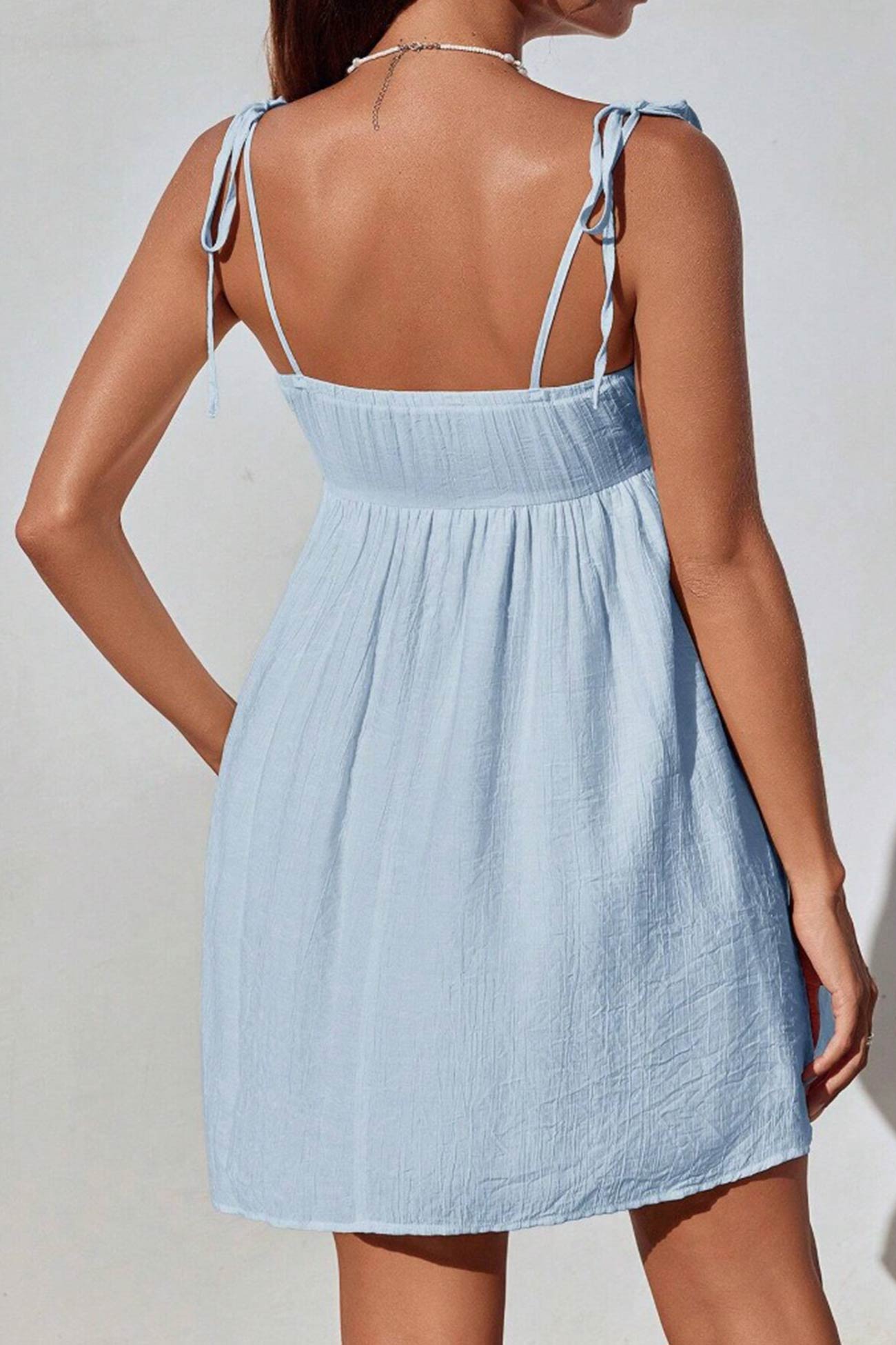 Bow Tie up Cami Mini Dress