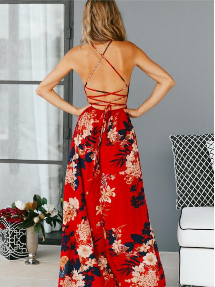 Bohemian Print Maxi Dress