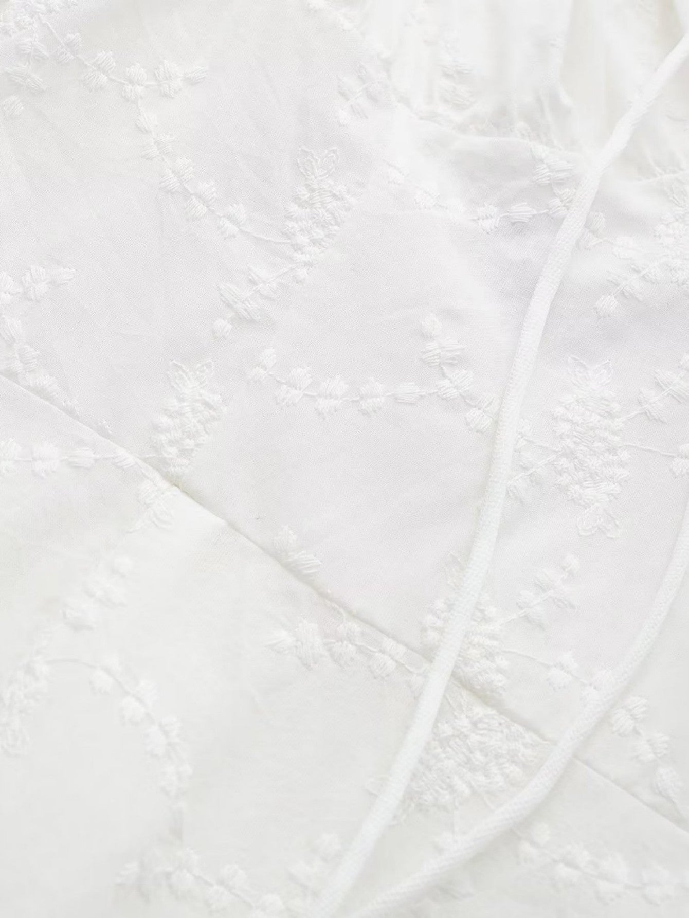 Short Puff Sleeves Cute White Aquare Collar Short Graduation Party Dress - Fashionpara