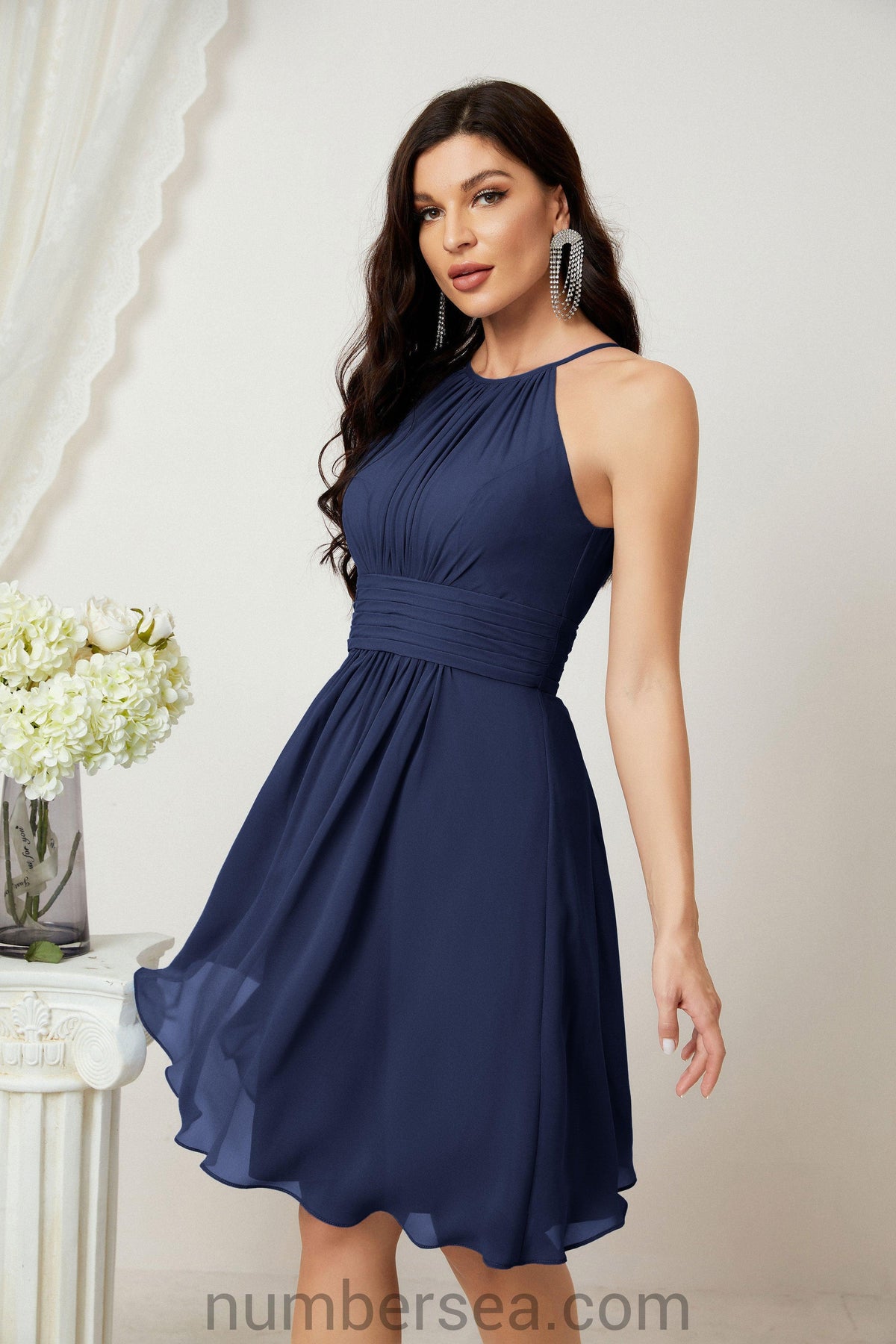 Halter Homecoming Dresses Formal Evening Party Cocktail Dress 28011 Clearance sale (ZD16954)