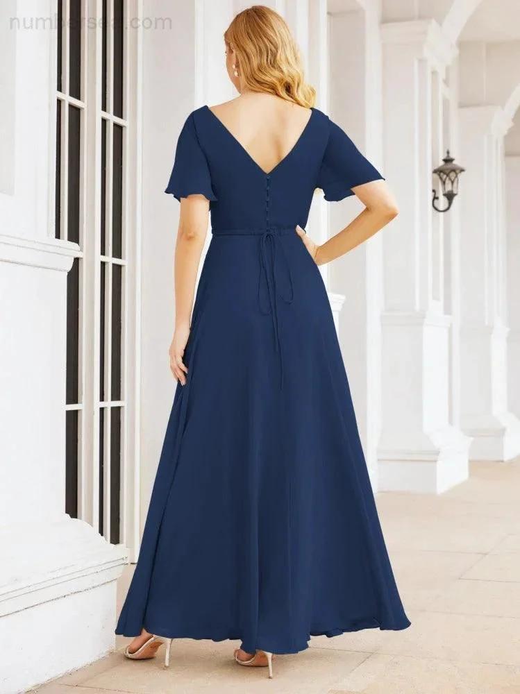 ZapDress Formal Prom Gowns for Mother of The Bride Short Sleeves Bridesmaid Dress 28049 (ZD16995)