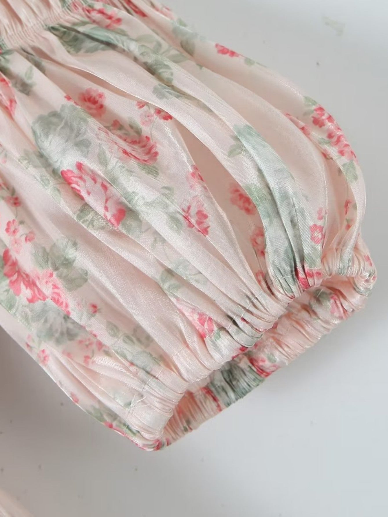 Short Puff Sleeves Cute Pink Aquare Collar Short Graduation Party Dress - Fashionpara