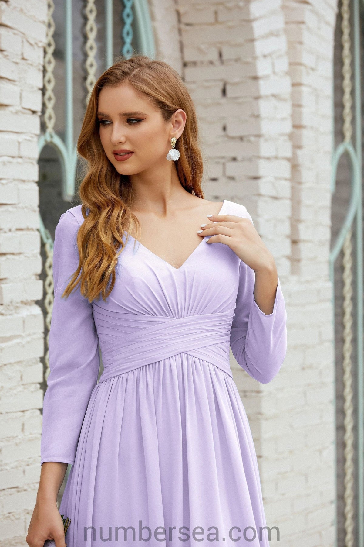 Numbersea Bridesmaid Dress Chiffon Formal Party Dress Evening Dress 28016 by numbersea