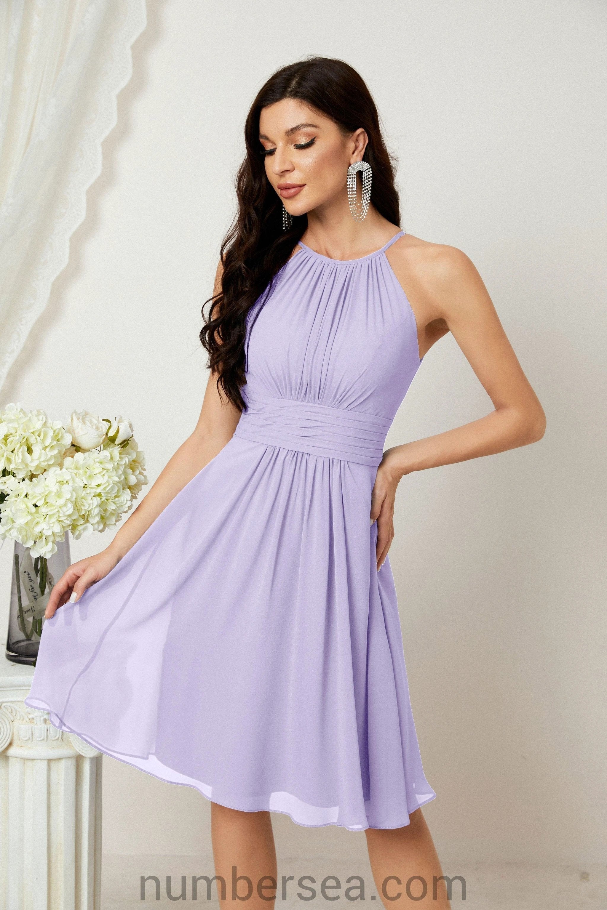 Halter Homecoming Dresses Formal Evening Party Cocktail Dress 28011 Clearance sale (ZD16954)