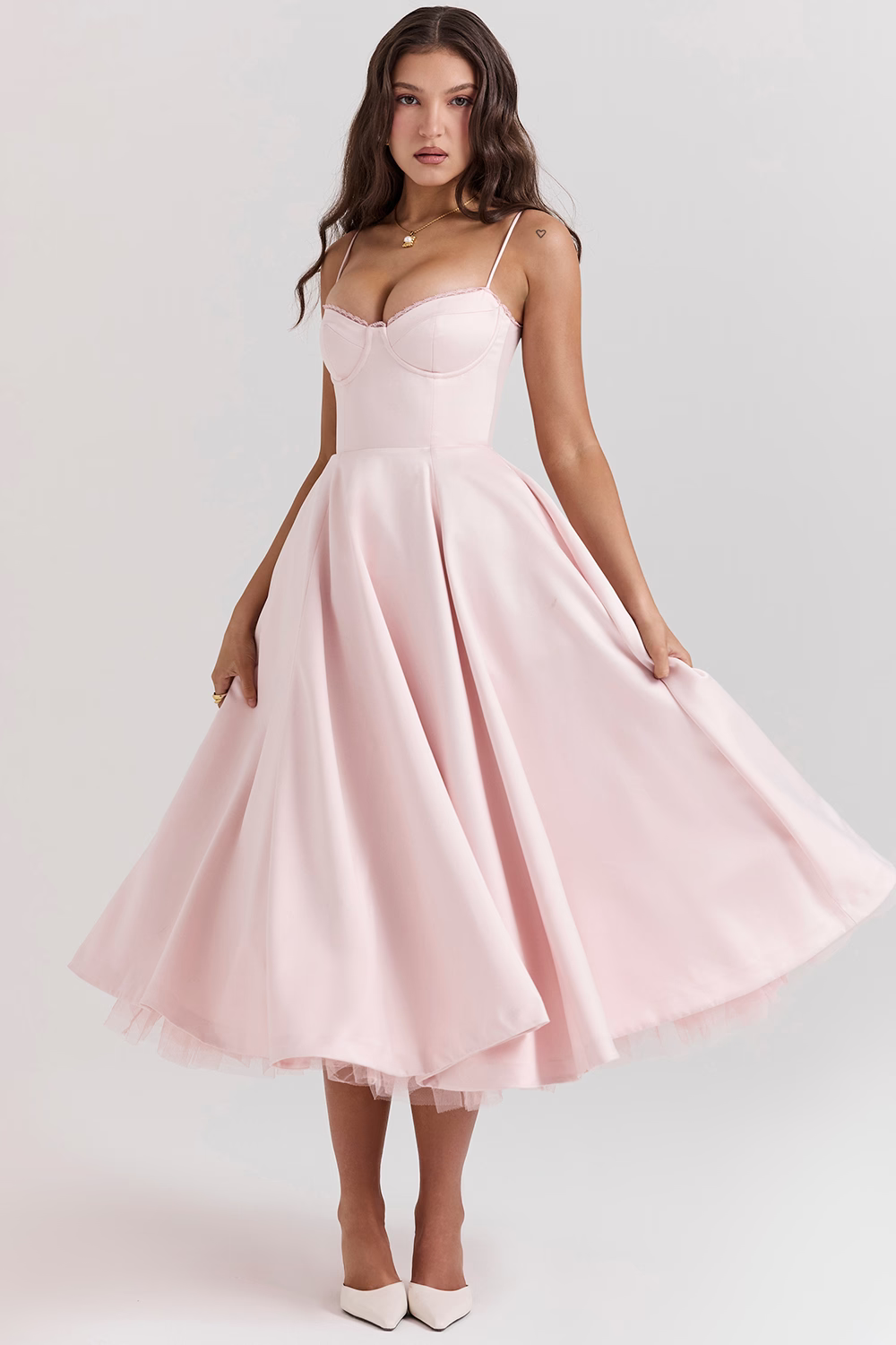 Beatriz Boutique Satin Dress for Parties Designer Edit