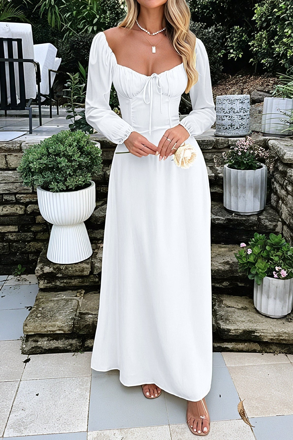 Solid Long Sleeve Dress with Modern Everyday Styling Boutique Fashion Style
