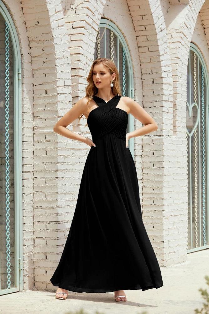 Halter Bridesmaid Dresses Formal Cocktail Prom Gown 28015 by numbersea
