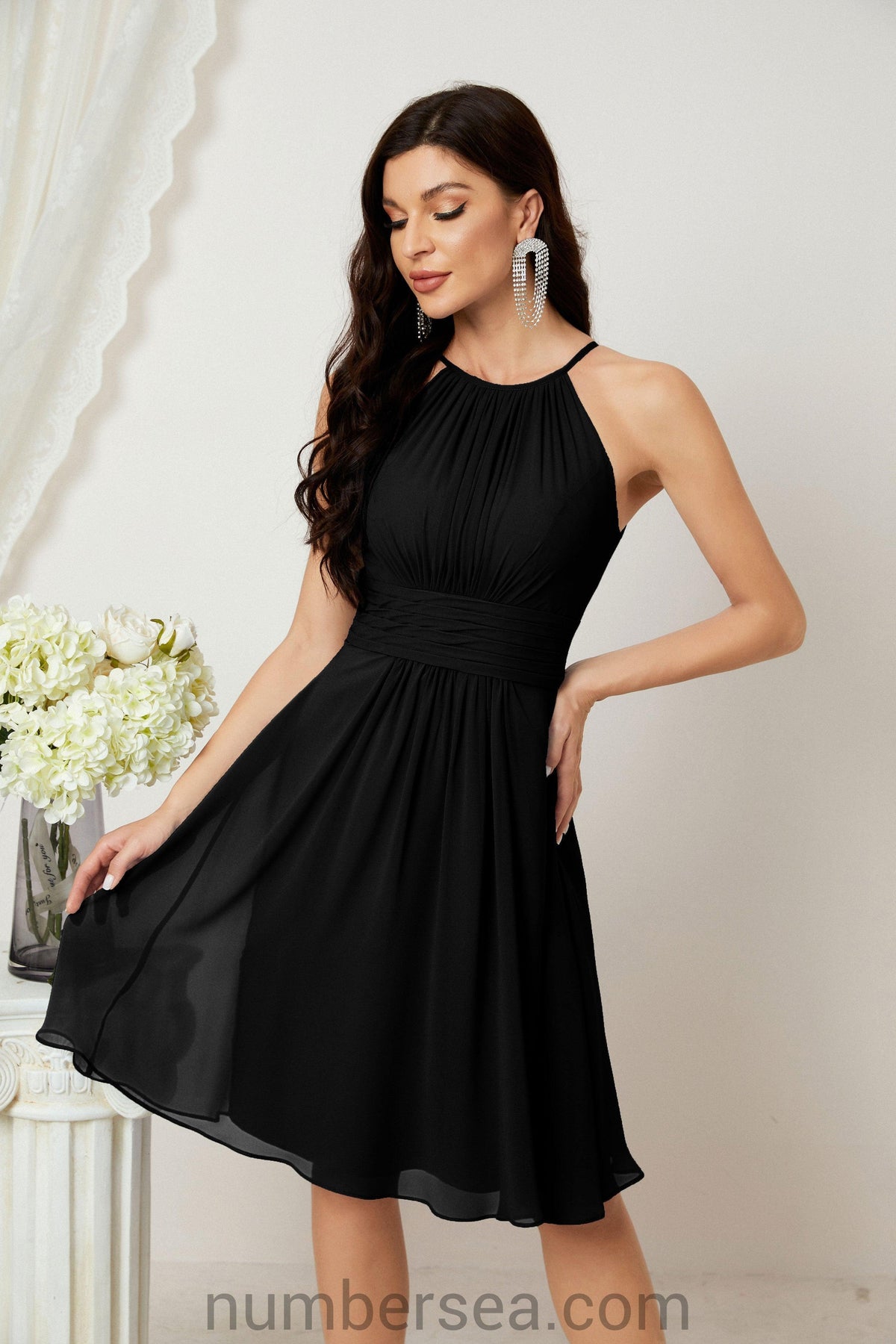 Halter Homecoming Dresses Formal Evening Party Cocktail Dress 28011 Clearance sale (ZD16954)
