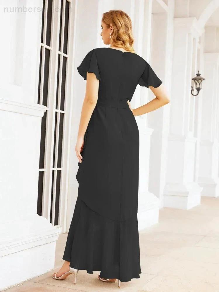 ZapDress Ruffled Bridesmaid Dresses Mermaid Formal Violin Evening Party Prom Gowns 28042 (ZD16997)