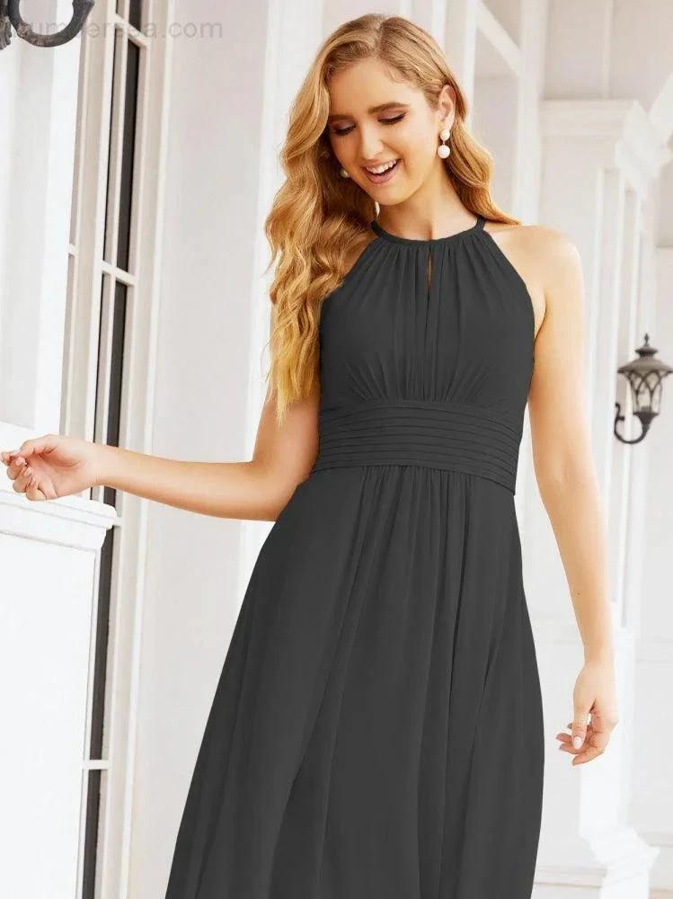 ZapDress Keyhole Bridesmaid Dresses Sleeveless Formal Evening Party Prom Gowns 28043 (ZD17032)