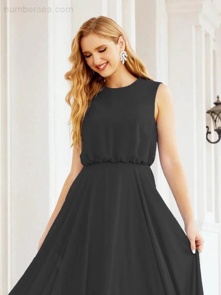 ZapDress Sleeveless Long Bridesmaid Dress A line Formal Evening Prom Gown 28025 (ZD17053)