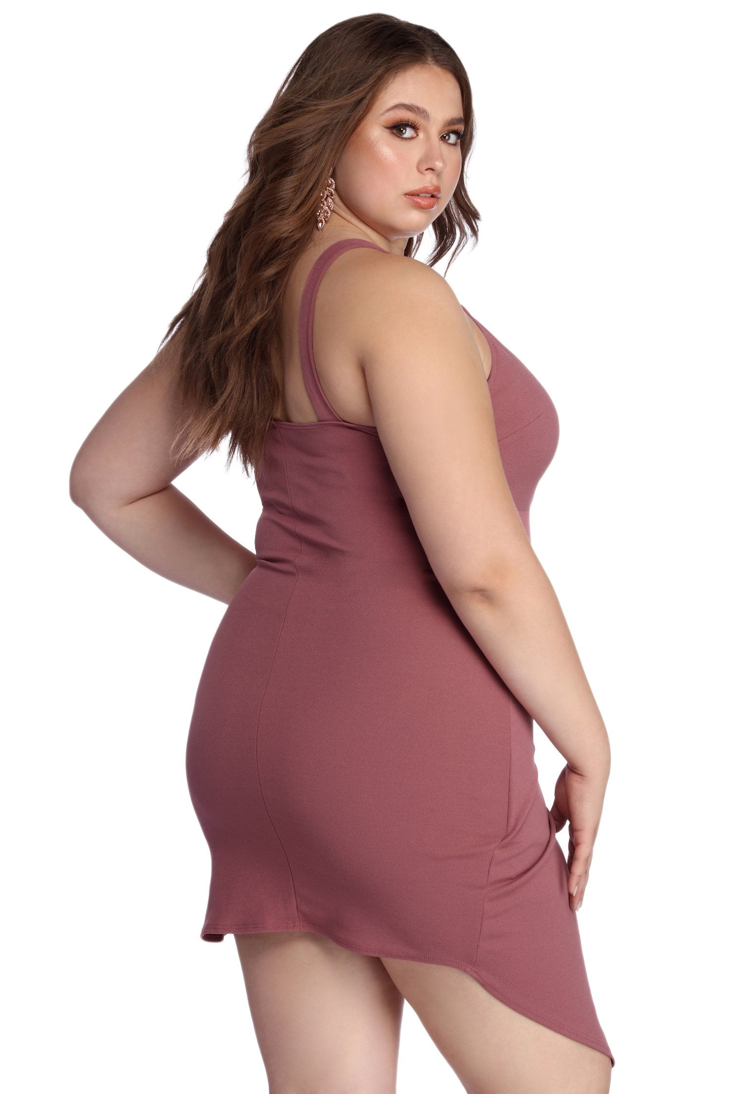 Plus Hot Stuff Asymmetrical Dress - Fashionpara