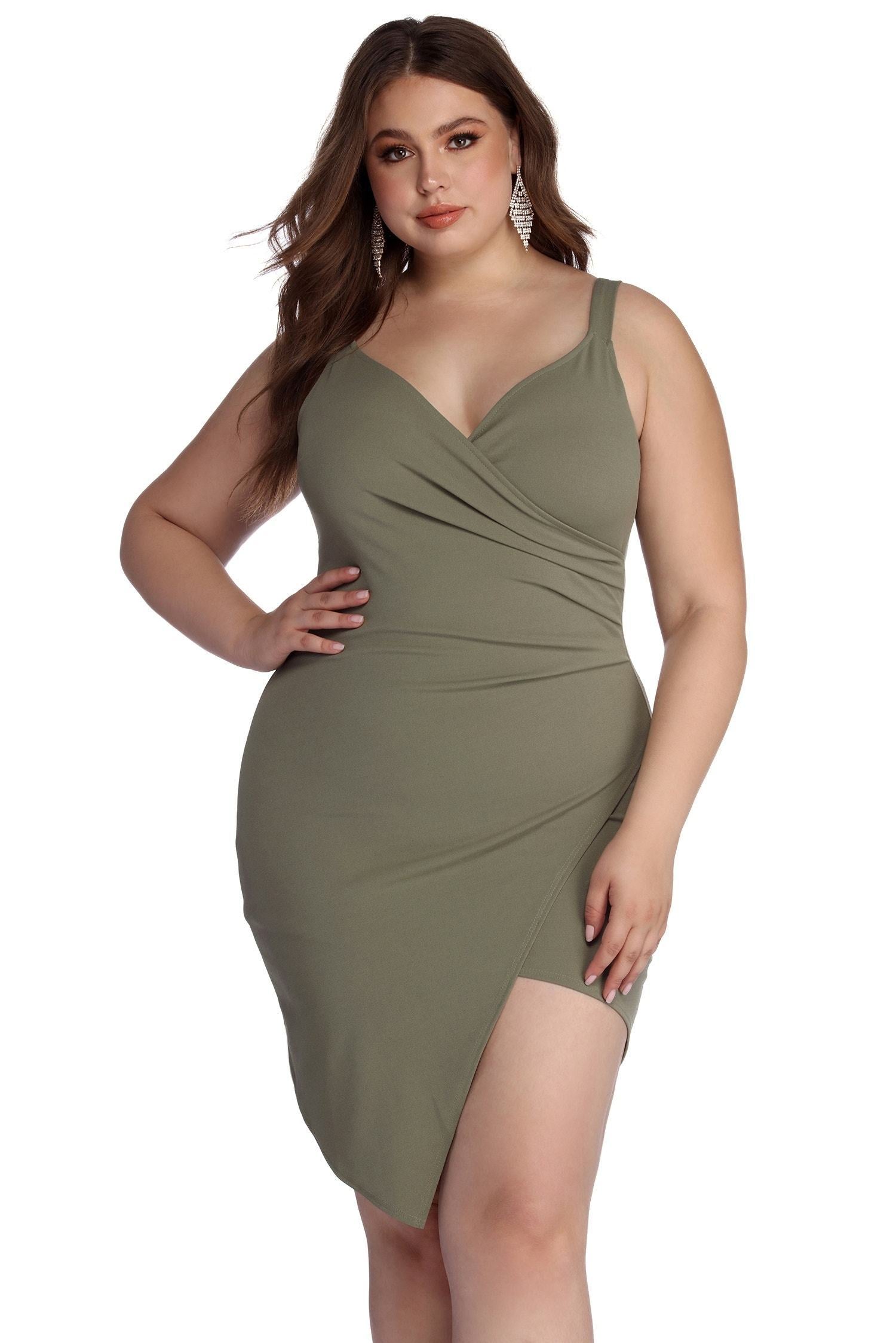 Plus Hot Stuff Asymmetrical Dress - Fashionpara