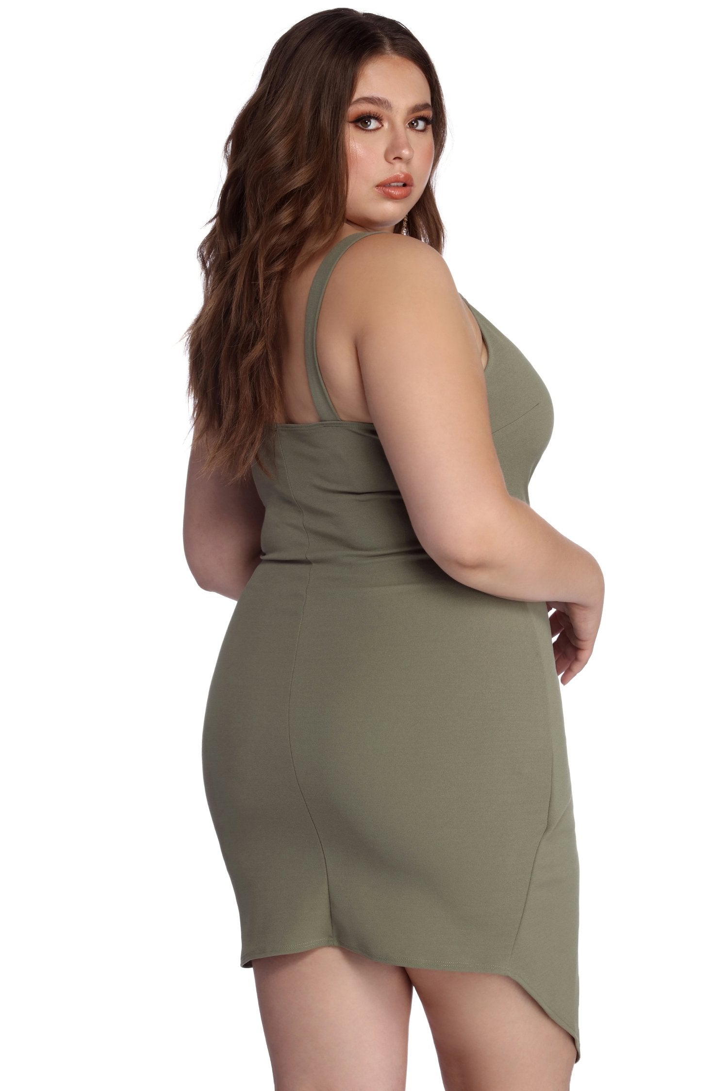 Plus Hot Stuff Asymmetrical Dress - Fashionpara