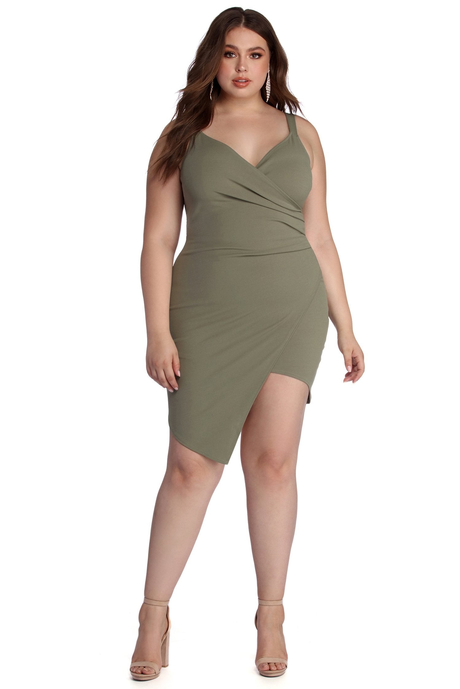 Plus Hot Stuff Asymmetrical Dress - Fashionpara
