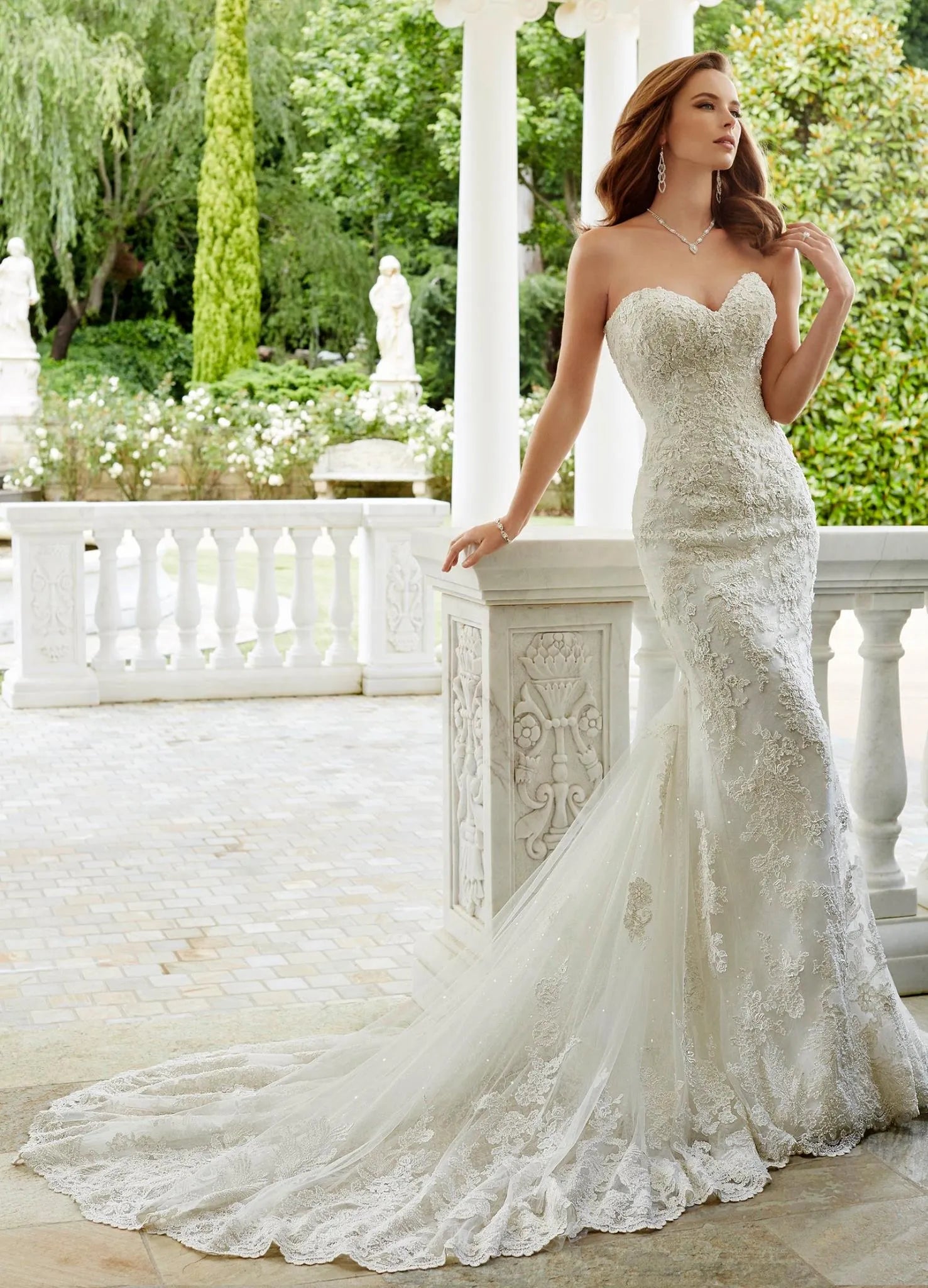 Spring Strapless Lace Sexy Mermaid Wedding Dress Lace Applique Bridal Dress Vestido De Noiva Plus Size Made Custom Custom Color