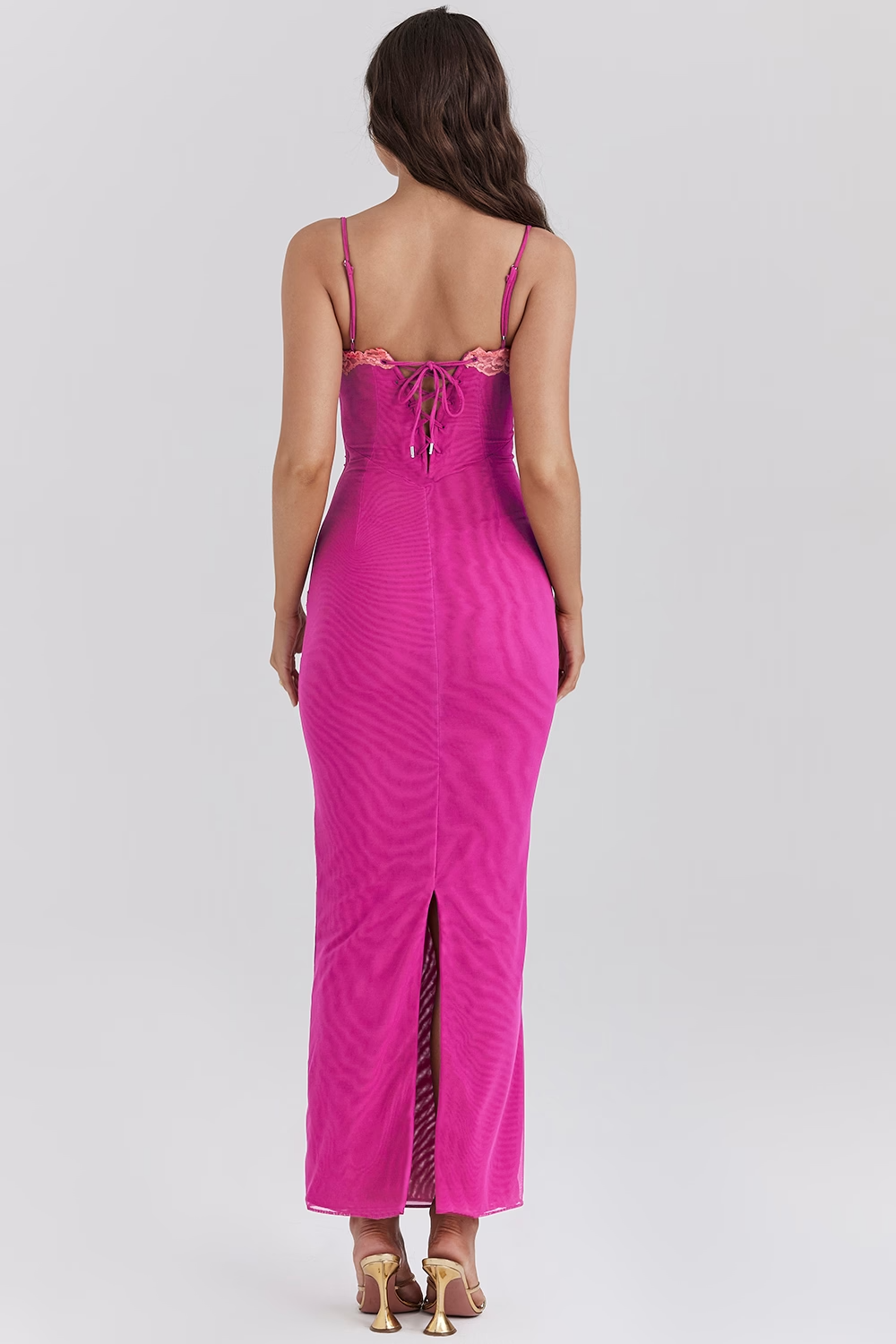 Fay Lace Slit Maxi Dress