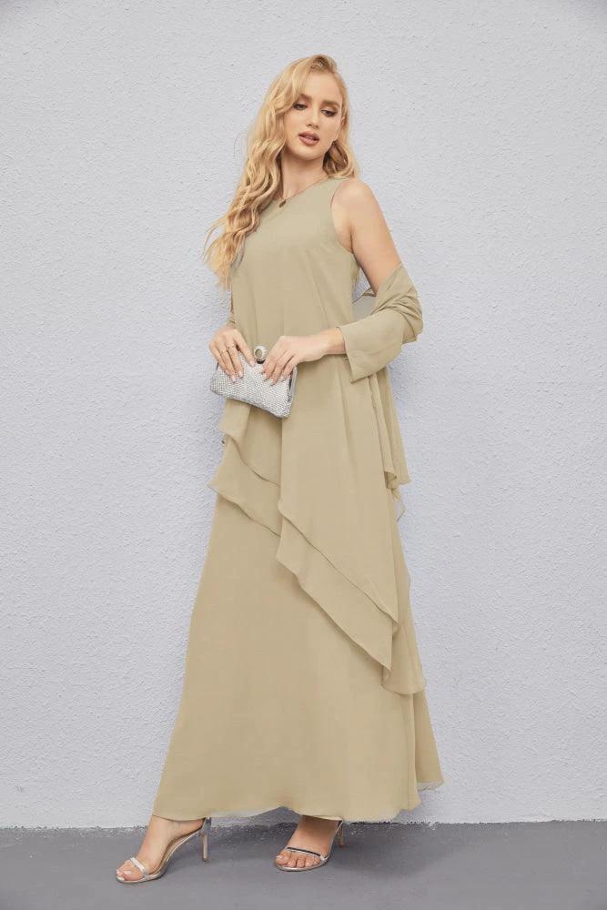 Mother of Bride Dresses with Open Front Lightweight Cardigan Formal Prom Gown 28081 by numbersea