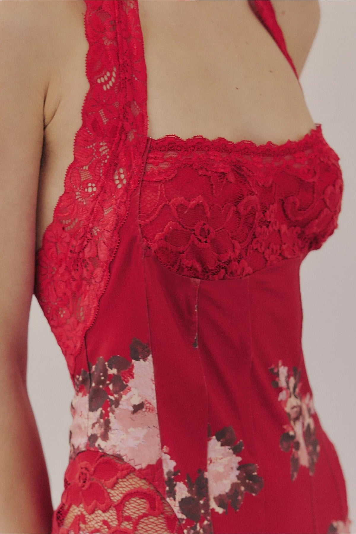 Elegant Floral Spaghetti Strap Maxi Lace Dress - View 11 | VelvetHem