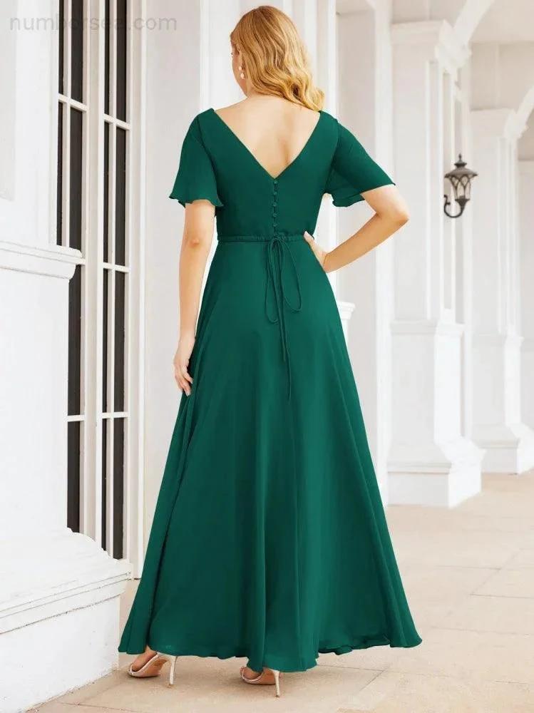 ZapDress Formal Prom Gowns for Mother of The Bride Short Sleeves Bridesmaid Dress 28049 (ZD16995)