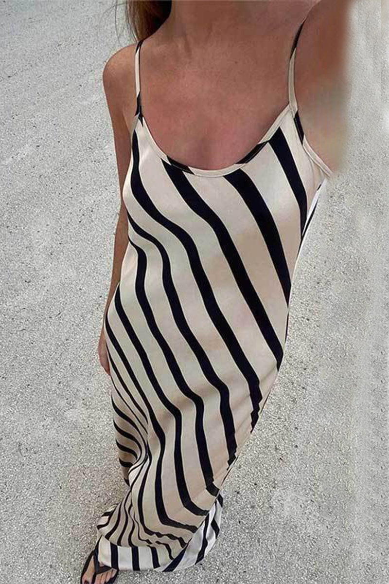 Heraclea Chic Scoop Neck Sling Dress Boutique Collection