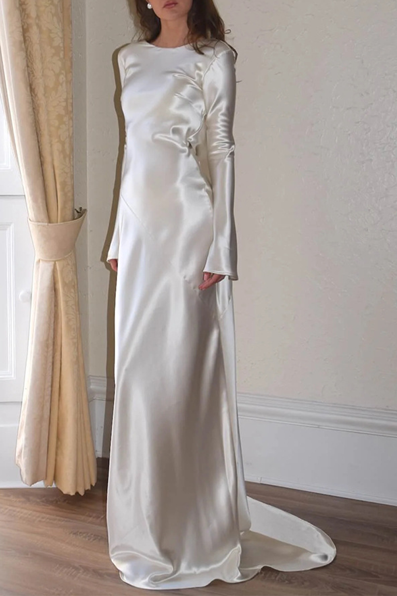 Sexy Prom Backless O Neck Evening Dresses - Fashionpara