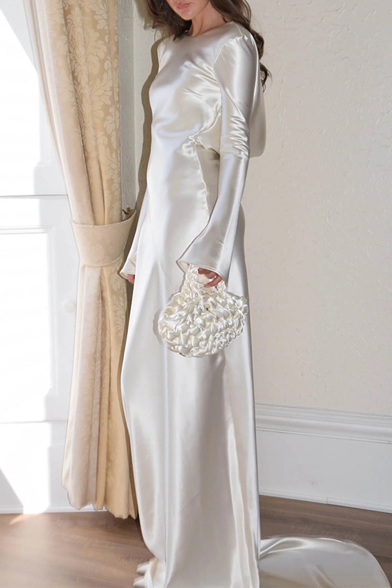 Sexy Prom Backless O Neck Evening Dresses - Fashionpara