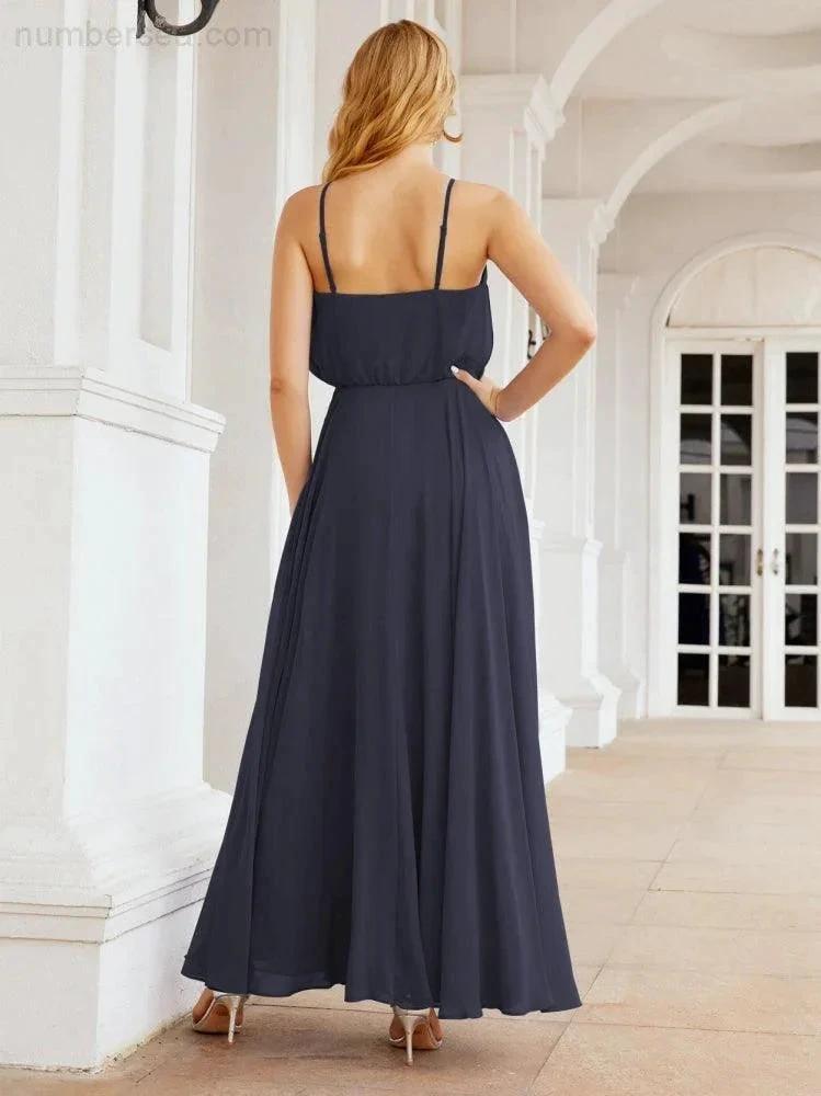 ZapDress  Halter Long Bridesmaid Dresses Formal A line Juniors Dress 28029 (ZD17029)