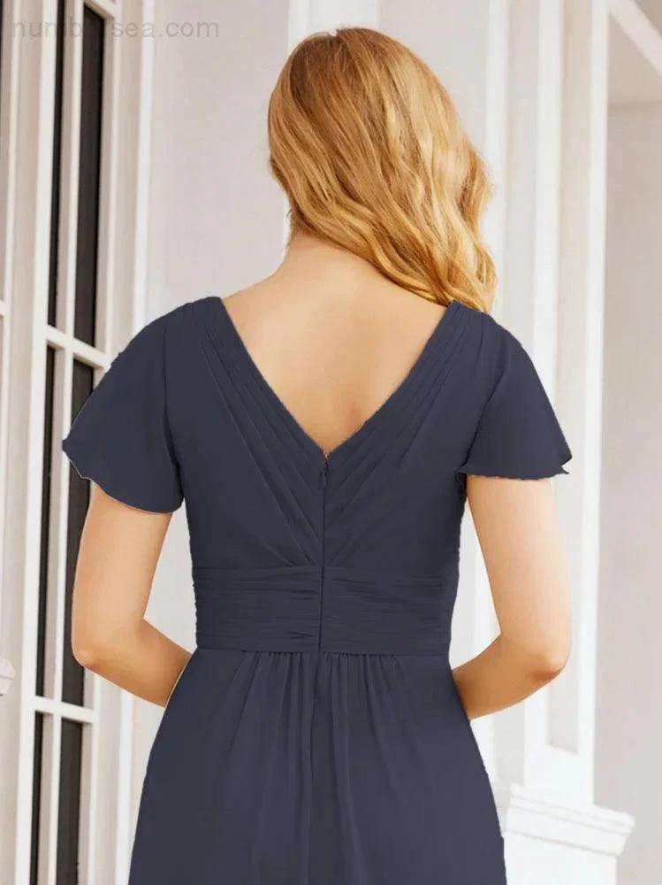 ZapDress Formal Prom Gowns for Mother of The Bride Cap Sleeves Bridesmaid Dress 28047 (ZD16958)