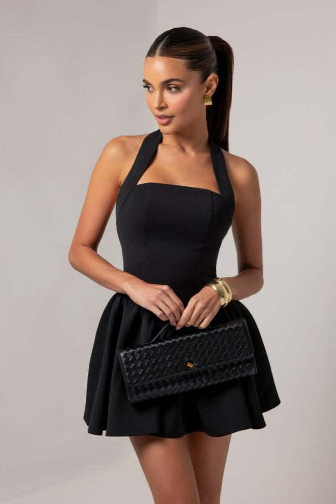 Low-Back Ruffle Mini Party Dress - View 9 | VelvetHem