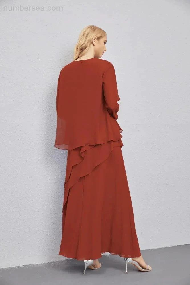 Mother of Bride Dresses with Open Front Lightweight Cardigan Formal Prom Gown  28081 (ZD16990)