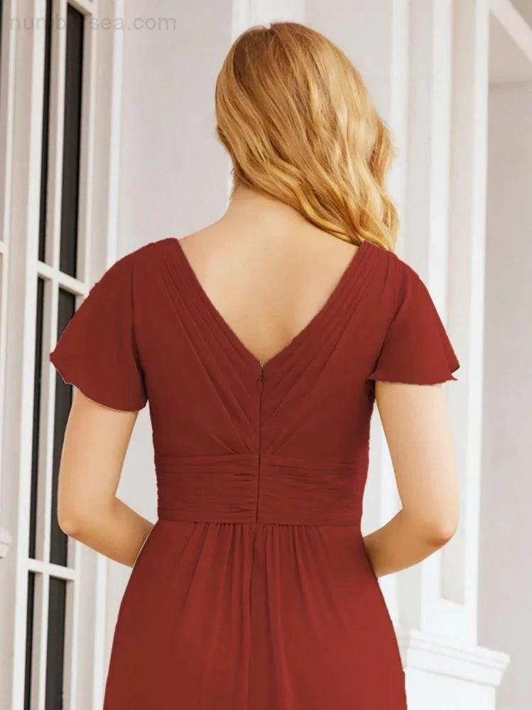 ZapDress Formal Prom Gowns for Mother of The Bride Cap Sleeves Bridesmaid Dress 28047 (ZD16958)
