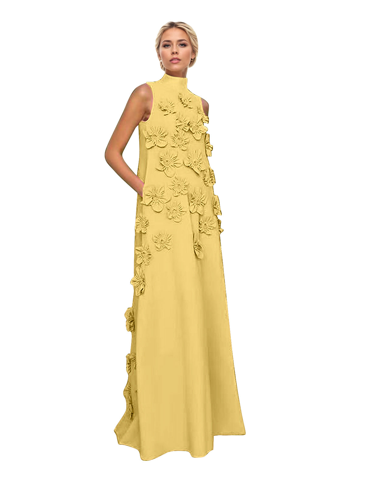 Hank Flower Embellished Maxi Dress