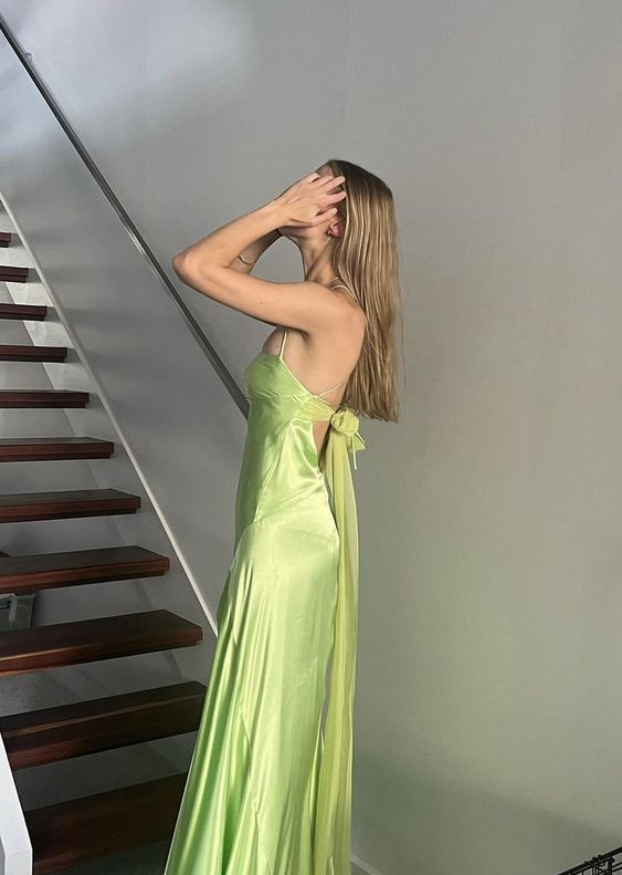 Elegant Green Vintage Long Prom Dress Formal Evening Dress Y7421 - VelvetHem