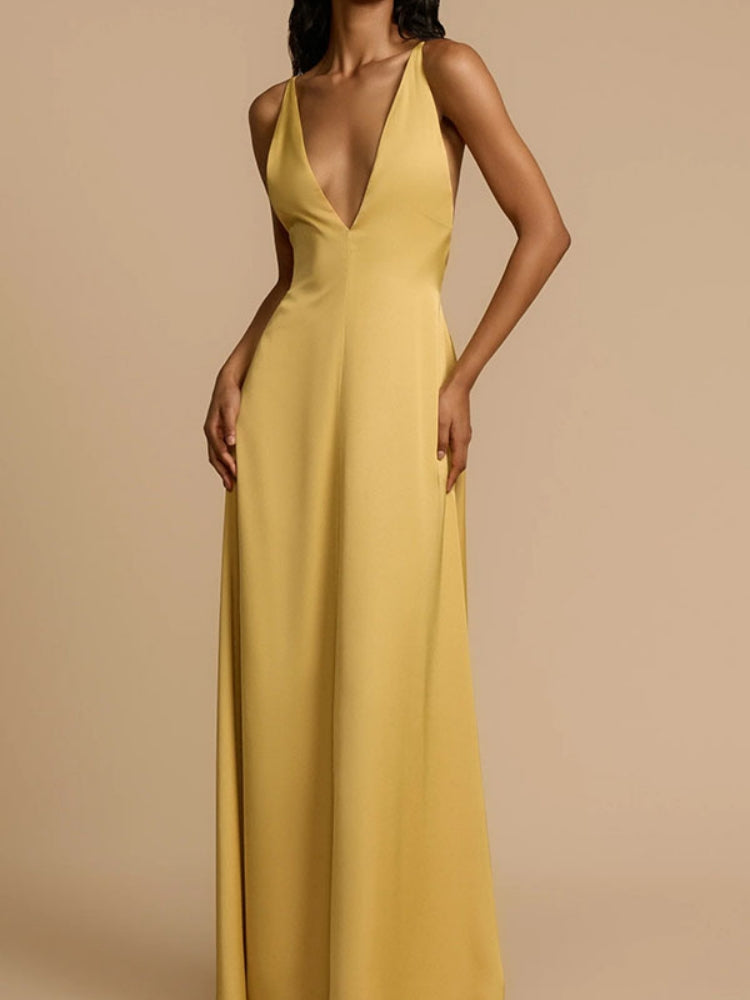 Slip-On High-Waist Slip Dress