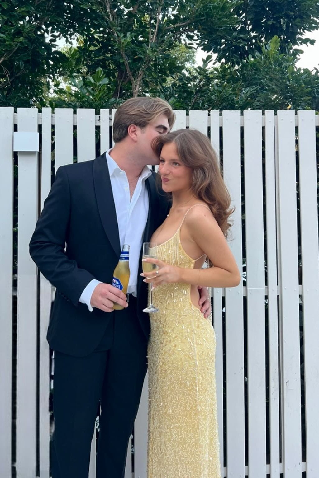 Stylish Sheath Spaghetti Straps Yellow Sequins Long Party Dress