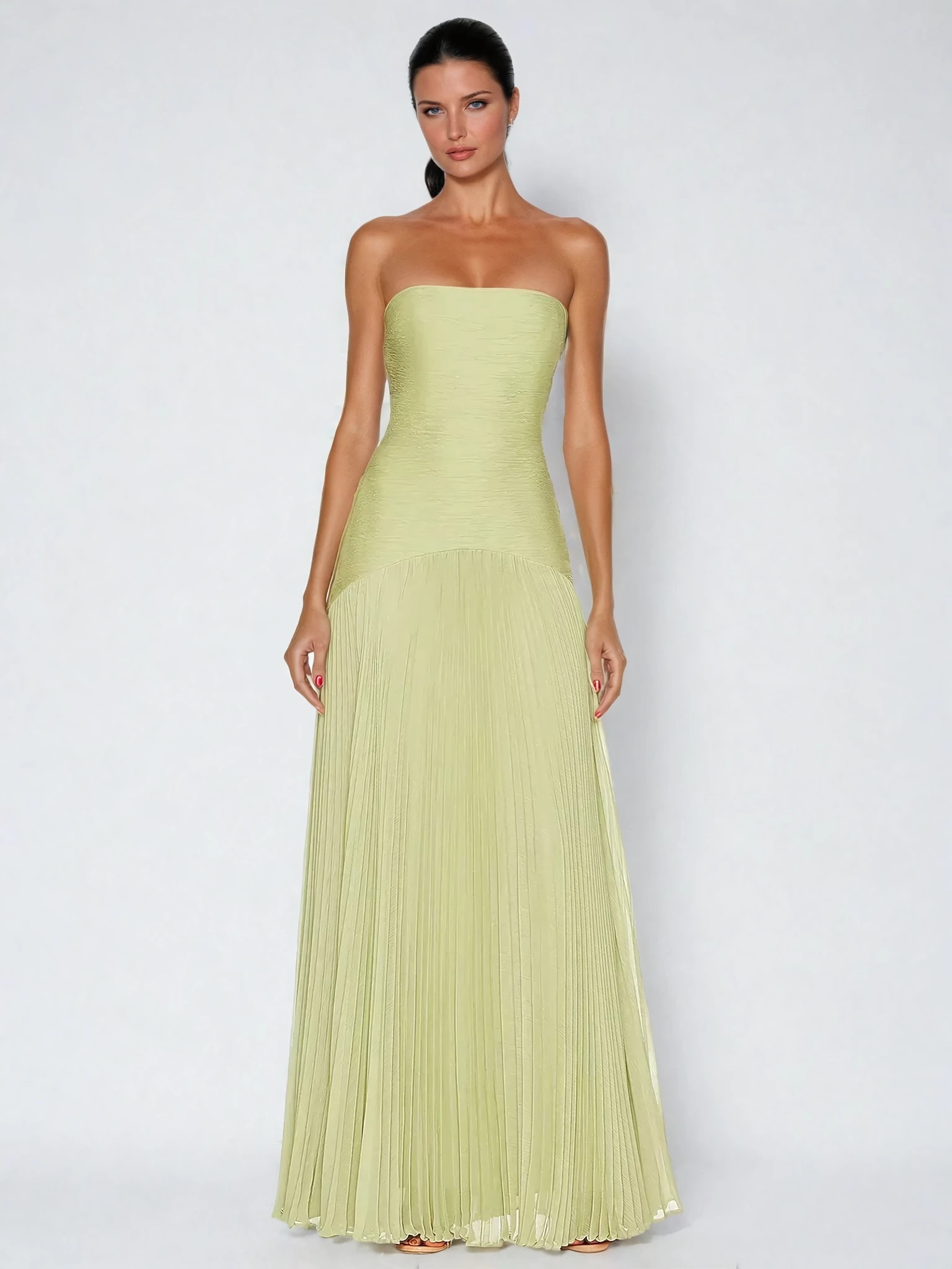 SABRINA SLEEVELESS DROP - WAIST MAXI DRESS