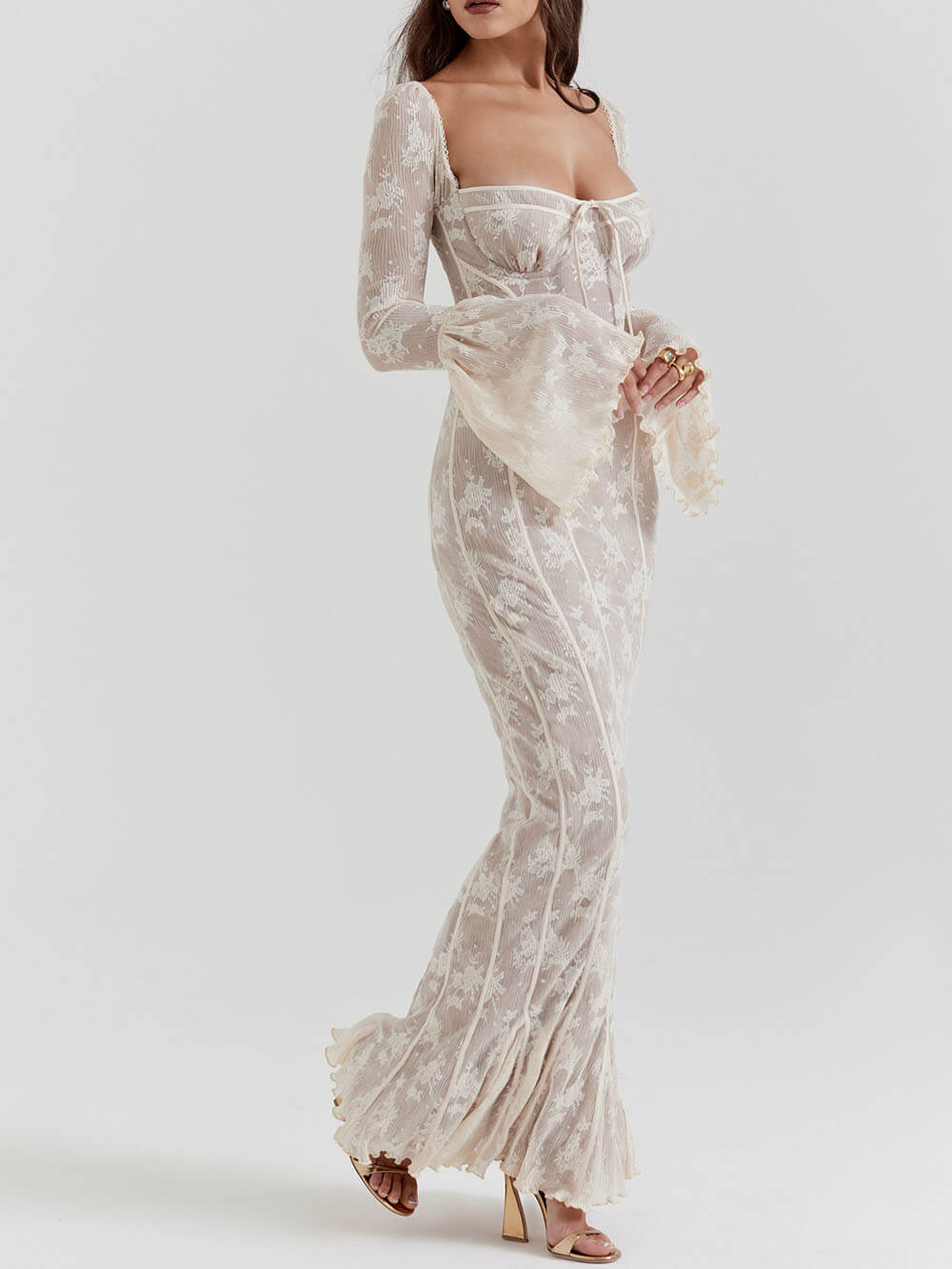 Antoinette Elegance Lace Maxi Dress