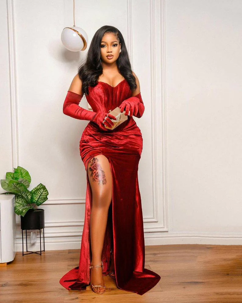 Floor length prom dress,African prom dress