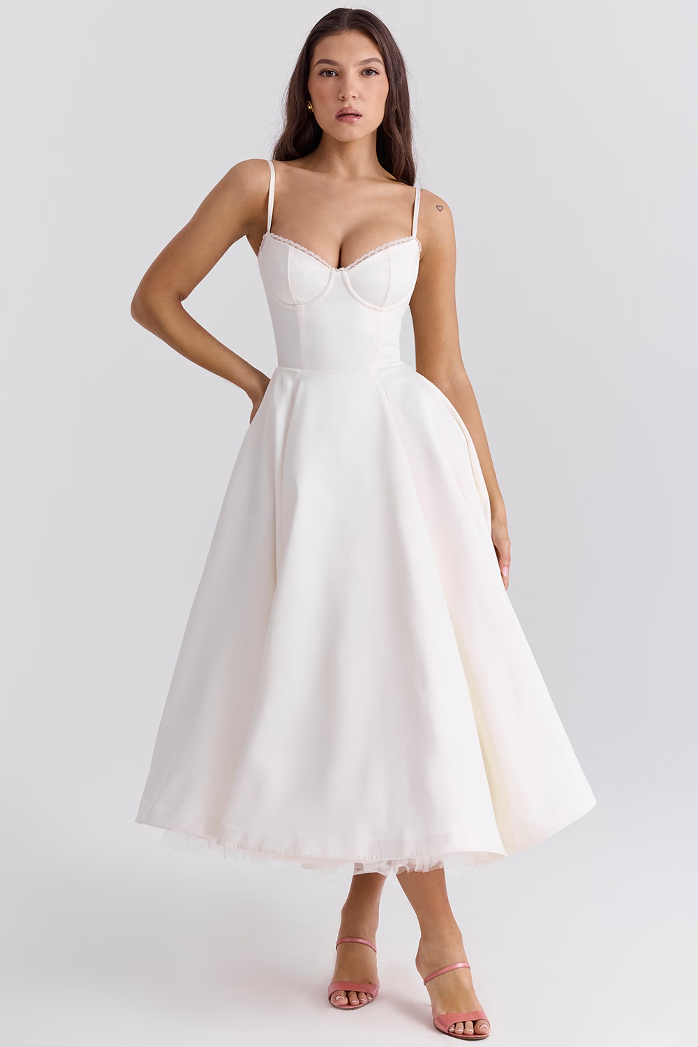 Beatriz Boutique Satin Dress for Parties Designer Edit