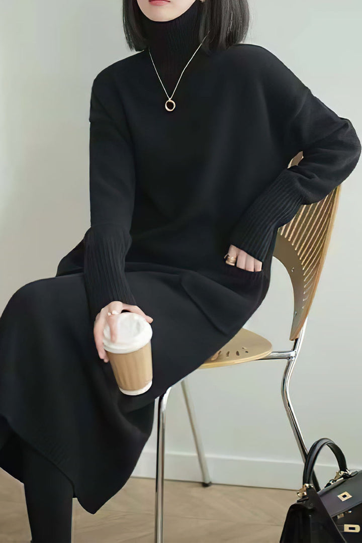 Iva Exclusive Knitted Sweater Dress Chic Silhouette Collection