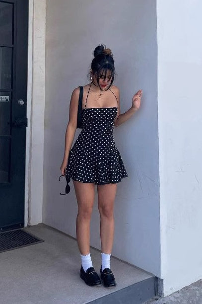 Fl Polka Dots Dress with Relaxed Fit and Smart Casual Fashion 2