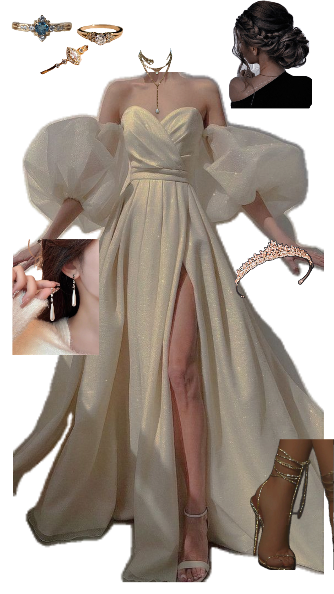 Vintage Tulle shinny Prom Evening Dress