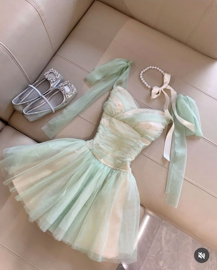 A-Line Short Homecoming Dress Green Birthday Dress