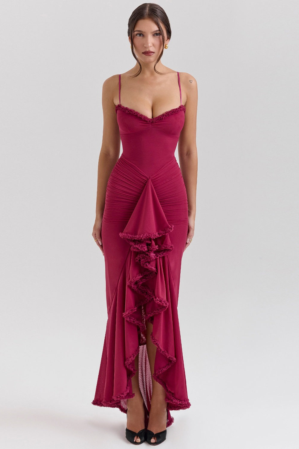 Spaghetti Strap Long Party Dress - View 13 | VelvetHem
