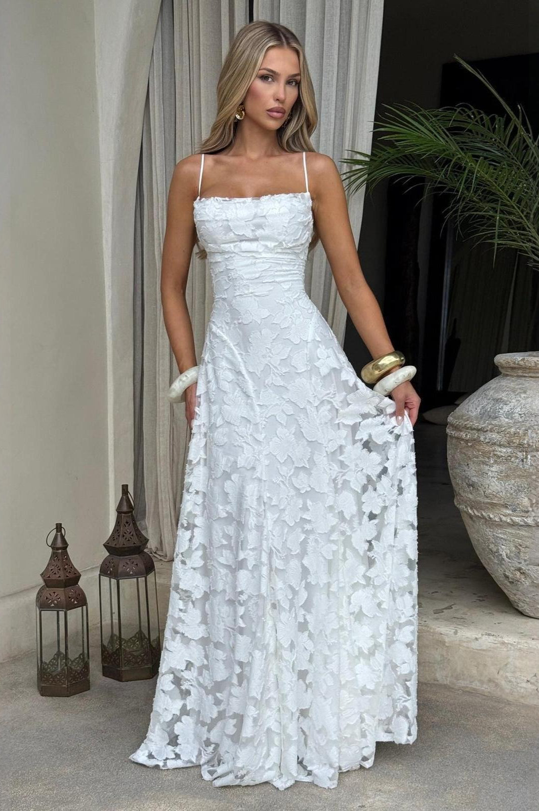 Backless Chiffon Maxi Dress