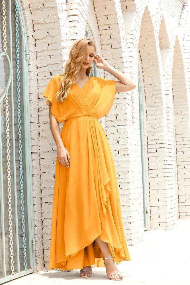 Zapdress Mother of The Bride Dresses Plus Size V-Neck Floor Length Formal Prom Dress for Wedding Guest 28020 (ZD17058)