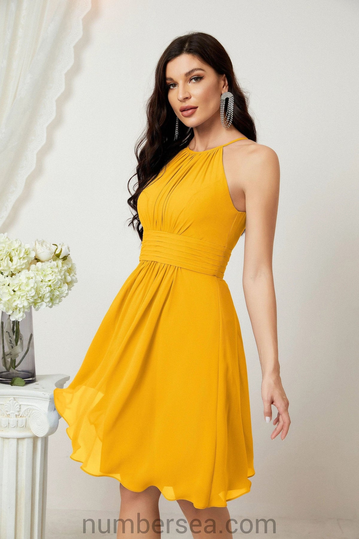 Halter Homecoming Dresses Formal Evening Party Cocktail Dress 28011 Clearance sale (ZD16954)
