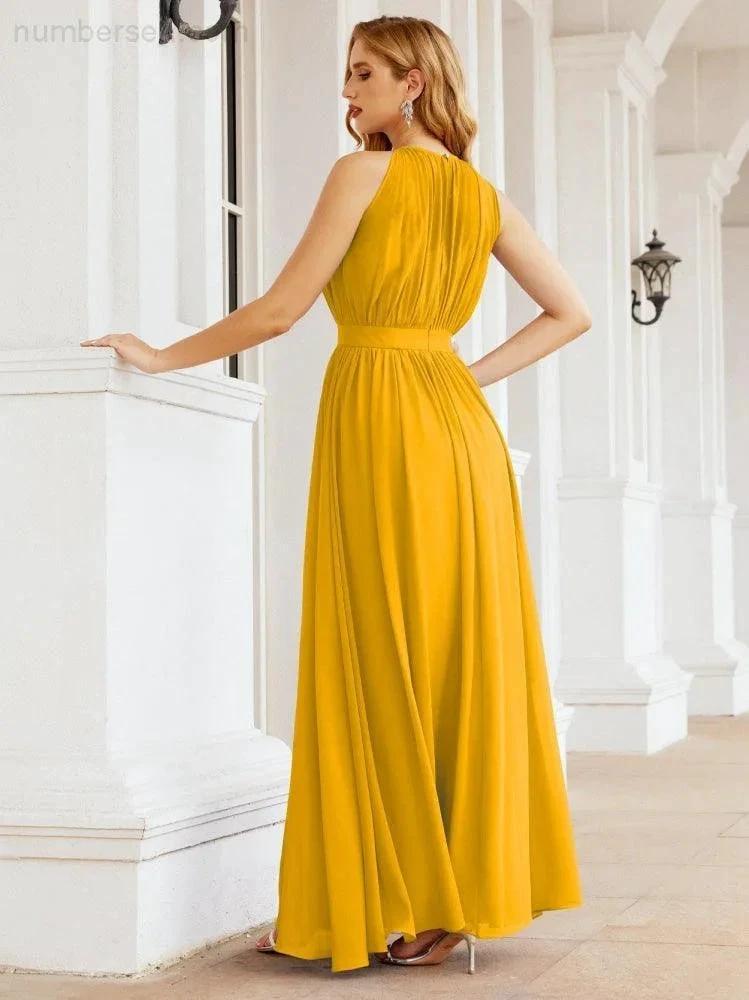 ZapDress Halter Bridesmaid Dress Empire Waist Formal Evening Prom Gown for Mother of The Bride 28030 (ZD17026)