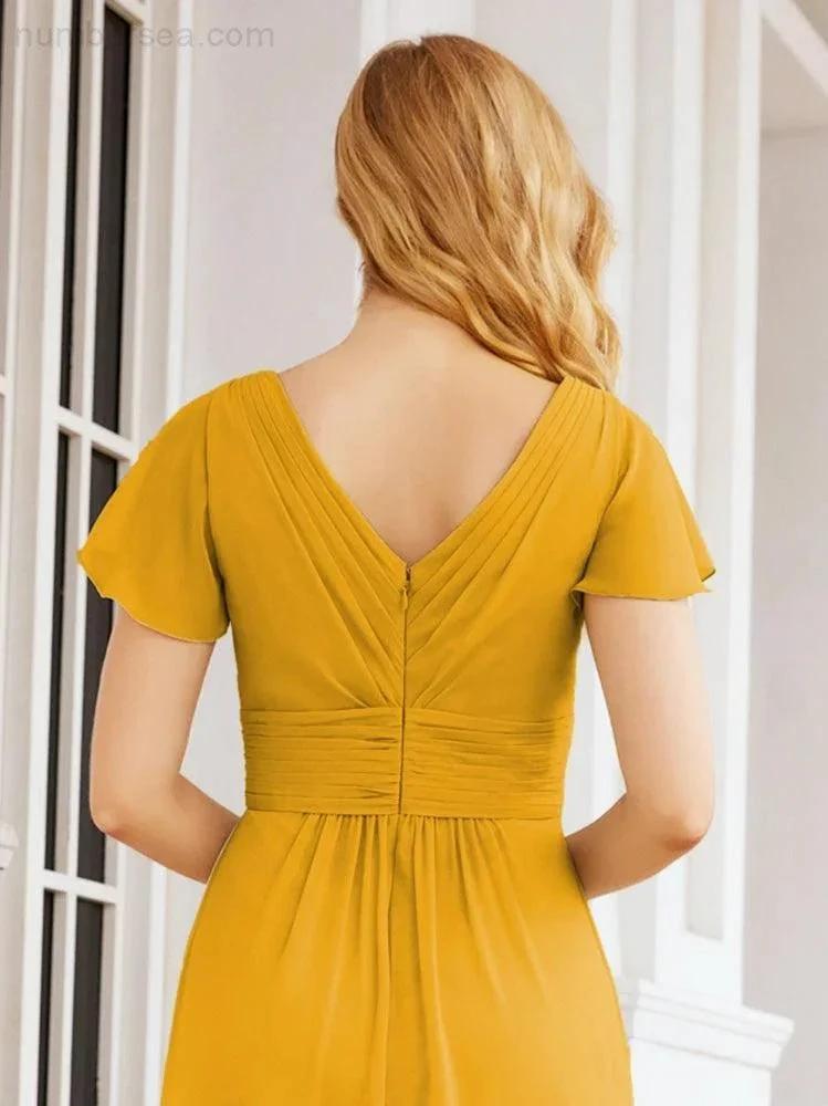 ZapDress Formal Prom Gowns for Mother of The Bride Cap Sleeves Bridesmaid Dress 28047 (ZD16958)